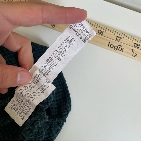 Zara pin up skirt Plaid gingham mini grunge goth punk dark academia cinched XL - Picture 7 of 7